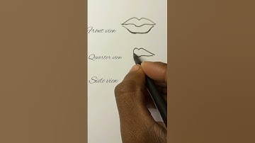 Draw lips easily from any angle-Front & three quarter,side ||How to draw lips 👄
