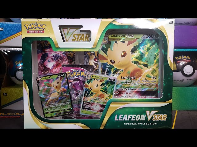 pokemon cards leafeon vstar special collection box NEW & Glaceon Vstar Opening Phyllali V Card Phylalli V is a Grass type and has 200 HP Pokemon Trading Card Game Crown