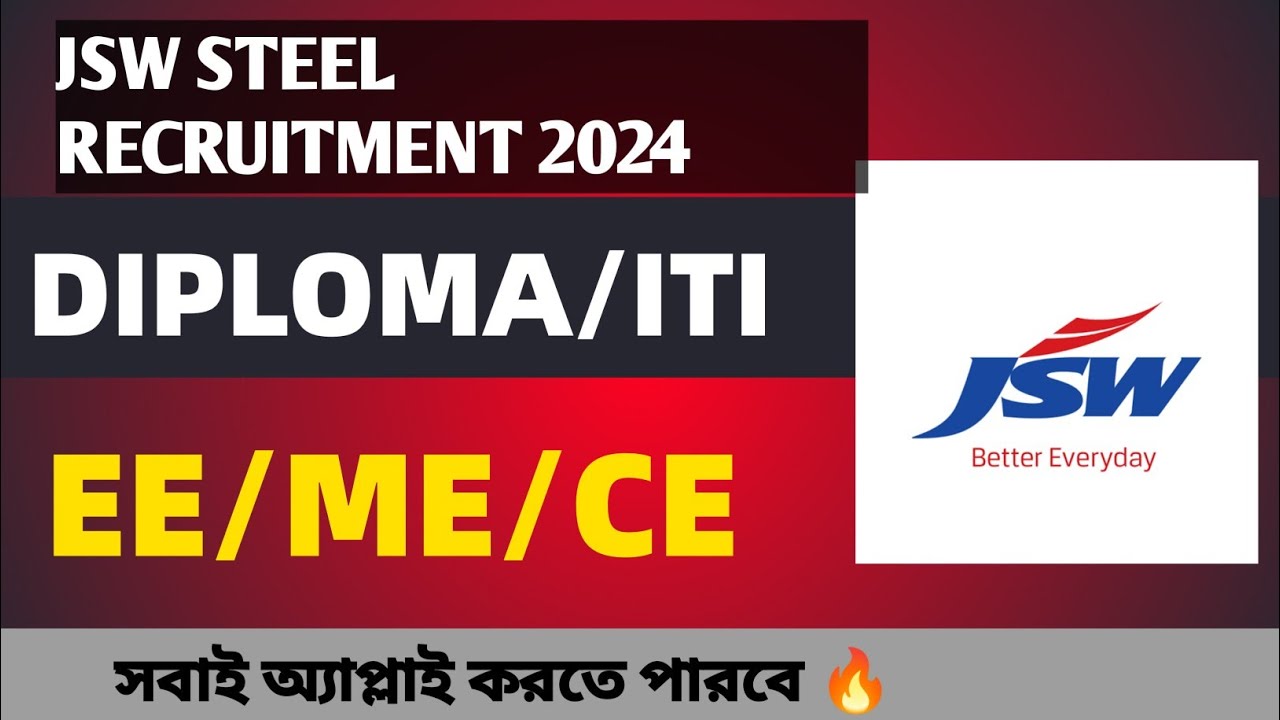 JSW STEEL RECRUITMENT 2024 ELIGIBILITY SALARY APPLY PROCESS YouTube jsw-steel-recruitment-2024-eligibility-salary-apply-process-youtube