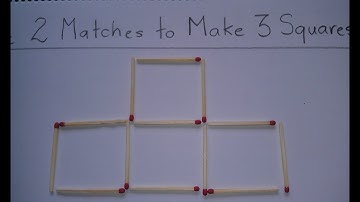How to Solve the Match Stick Puzzle - Move 2 Matches to Make 3 Squares - Plus Solution