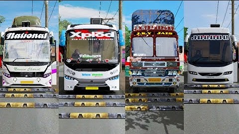 Indian Vehicles In Speedbraker (Borewell, Volvo, Ashok Leyland, Capella, Vega)Testing In Speedbraker