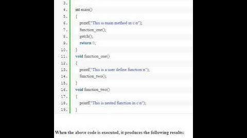 nested functions in C