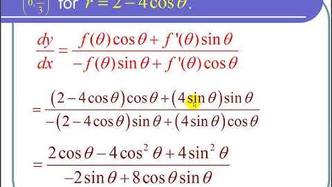 Finding the Slope of the Tangent Line for a Polar Curve