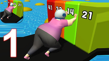 Fat Pusher - Gameplay Walkthrough Part 1 Levels 1-15 (Android, iOS)