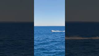 Speedboat crossing my ship | North Atlantic Ocean | #atlantic #usa