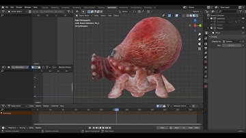 Roctopus Animation, Blender 3d, Created in Zbrush; Animation Prep for Unity3d