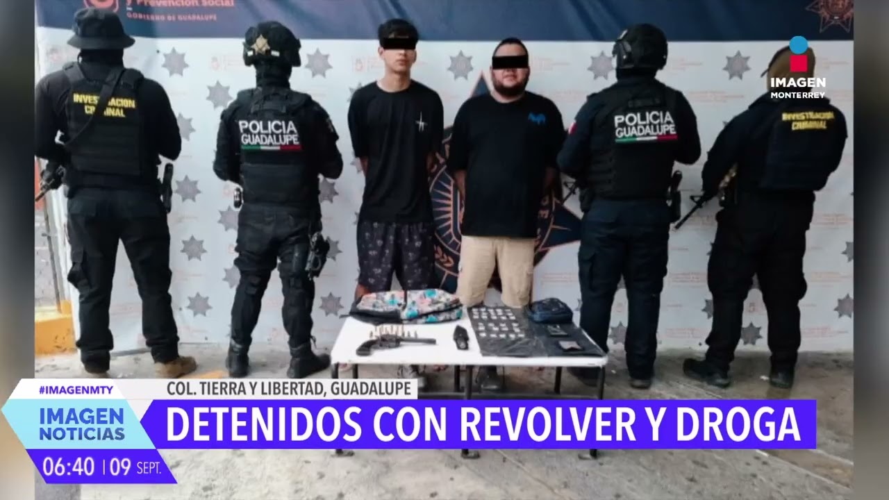 Detienen a 2 sujetos con droga y arma en Guadalupe | Noticias MTY primera emisión