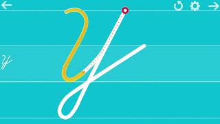 Cursive Writing Upper Case Y
