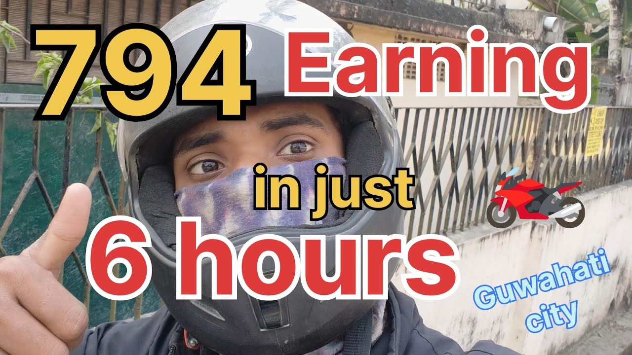 794 Earning in 6 hours || Uber Guwahati 🏍️|| #rapido Guwahati City' 