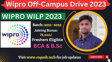 Wipro WILP 2023 | BCA & B.Sc | Bonus: ₹75,000 | Apply Before 31st May 2023🎯✔️ | Details in Video!👍