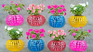 Simple ways I recycle old plastic bottles into flower lanterns  Home decoration ideas