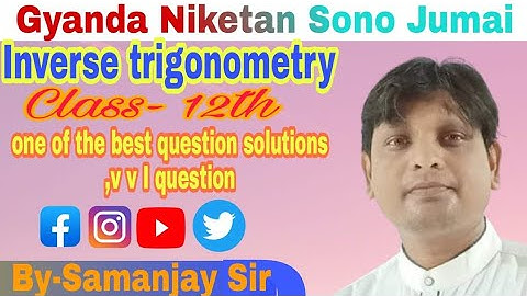 Basic formula and concept of inverse trigonometry function part 1 video lecture
