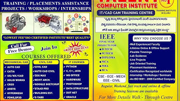 C PYTHON JAVA ORACLE AUTOCAD SOLIDWORKS TALENT COMPUTER INSTITUTE INTERNSHIP AND TRAINING IN ELURU