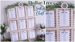 DOLLAR TREE Wedding Seating Chart DIY | Farmhouse Coastal Wedding Decor