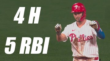 Trea Turner Goes 4 for 5 with 5 RBI, Records 1500th Career Hit with a Home Run!