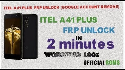 Itel A41 plus frp unlock new method (google account remove) 2018