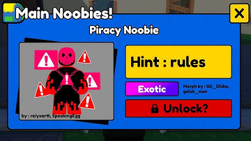 How to get PIRACY Noobie in FIND THE NOOBIES MORPHS Roblox