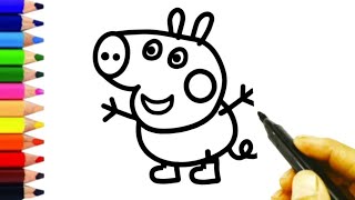 Rasm chizish /Peppa Cho'chqasini rasmini chizish /How to draw Peppa Pig /#shorts