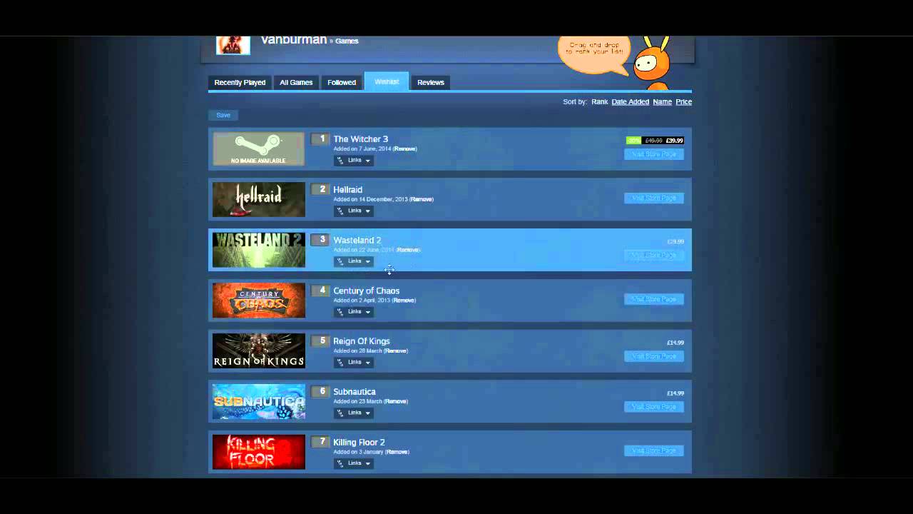 How To Remove Games From Steam Wishlist YouTube