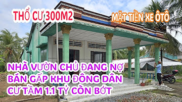 MS:25189 Siêu nhà vườn rộng rãi thổ cư 300m2 - Đường xe hơi 🚘tải ao nuôi cá sẵn bèo 1.1 tỷ .