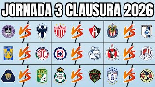 Predicciones Jornada 3 Clausura 2026 Liga Mx