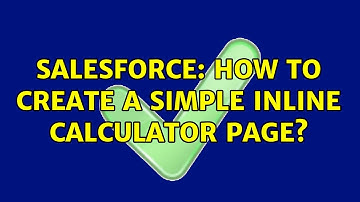 Salesforce: How to create a simple inline calculator page?