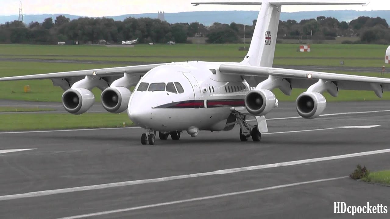 Must See Bae 146 Raf Ze700 Very Close Landing Taxi And Takeoff Gloucestershire Airport