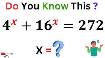 IF 4^x+16^x=272 Then Find The Value of 
