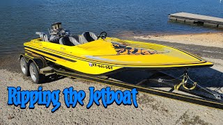 Testing out the  Big Block Jet boat