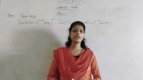 B. Sc (1st year) || Maths || Trigonometry || Chapter-1|| Part-6