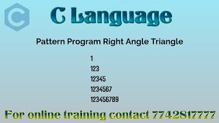 Pattern program using nested loop in C
