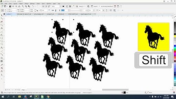 Corel Draw Tips & Tricks Select an item or back ground with the SHIFT key
