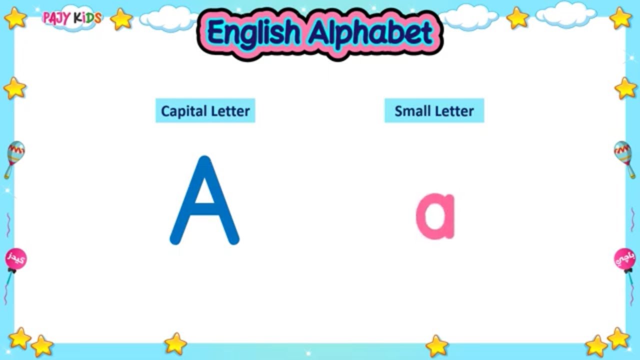 تعلم الحروف الانجليزية الكبيرة والصغيرة لمرحلة رياض الأطفال والمبتدئين