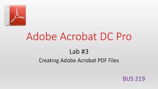 Acrobat Lab 3 Instructions