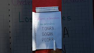 Ordena Y Descubre Los Animales