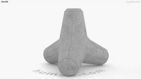 Concrete Tetrapod 3D model by 3DModels.org