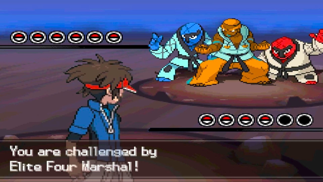 Pokemon Blinding White 2 - vs Marshal + 4v6 Challenge (Doubles, Hardcore Mode)