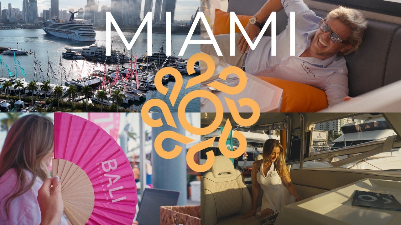 ⁣Inside Catamaran Gurus' Miami Boat Show Lineup: Bali, Catana OC50, and YOT