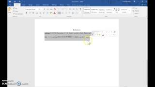 Creating a Hanging Indent in Microsoft Word 2016