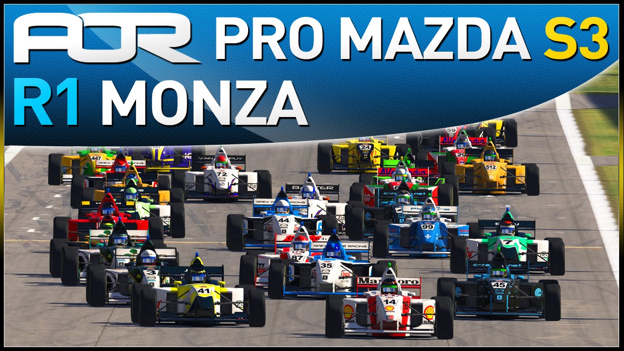 iRacing | AOR Pro Mazda S3: Round 1 - Monza (Official Coverage)
