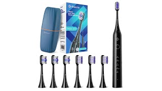 Etekcity Electric Toothbrush Sonic for Adults, Learning Mode, 6 Soft & Premium Brush Heads