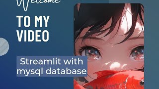 Streamlit Login page linked to MySQL database 🤩😎👾💯