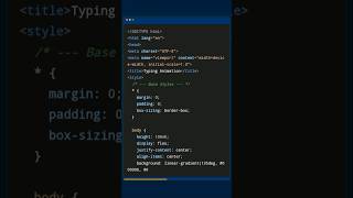 HTML & CSS Typing Animation TrickCool Text Effects with CSS Keyframes