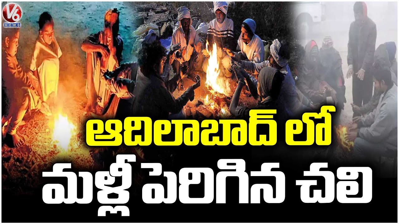 Cold Wave Intensifies Again in Adilabad | V6 News
