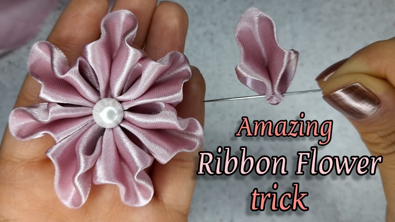 DIY Ribbon Flowers - Super Easy Ribbon Flower Making - How to make ribbon  crafts 