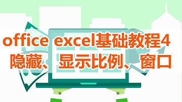【excel】excel教程4，excel显示隐藏、显示比例、窗口