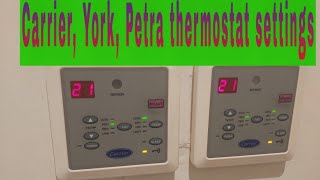Carrier Thermostat setting |C° to F and lock unlock the thermostat| Urdu/Hindi with English subtitle