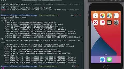 react-native run-ios error could not find iPhoneX Simulator