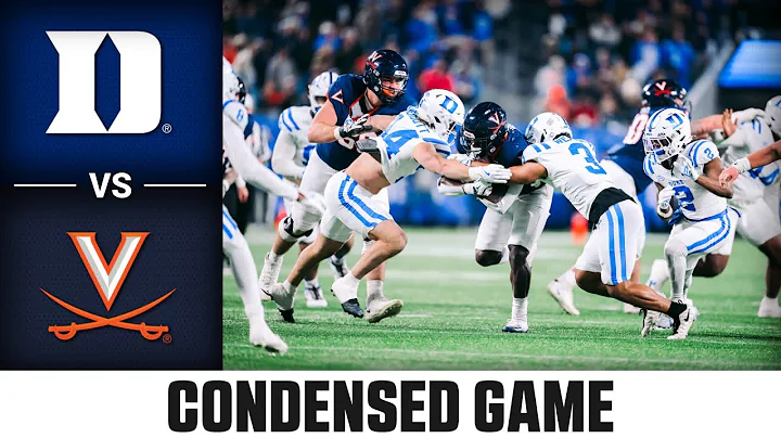 Duke vs. Virginia Condensed Game | 2025 ACC Football Championship