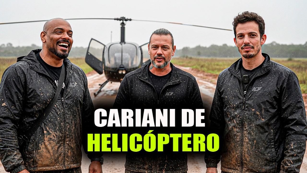 RICARDINHO ACF e RICHARD ESPERAM RENATO CARIANI DE HELICÓPTERO NA TRANSAMAZÔNICA EXPEDIÇÃO